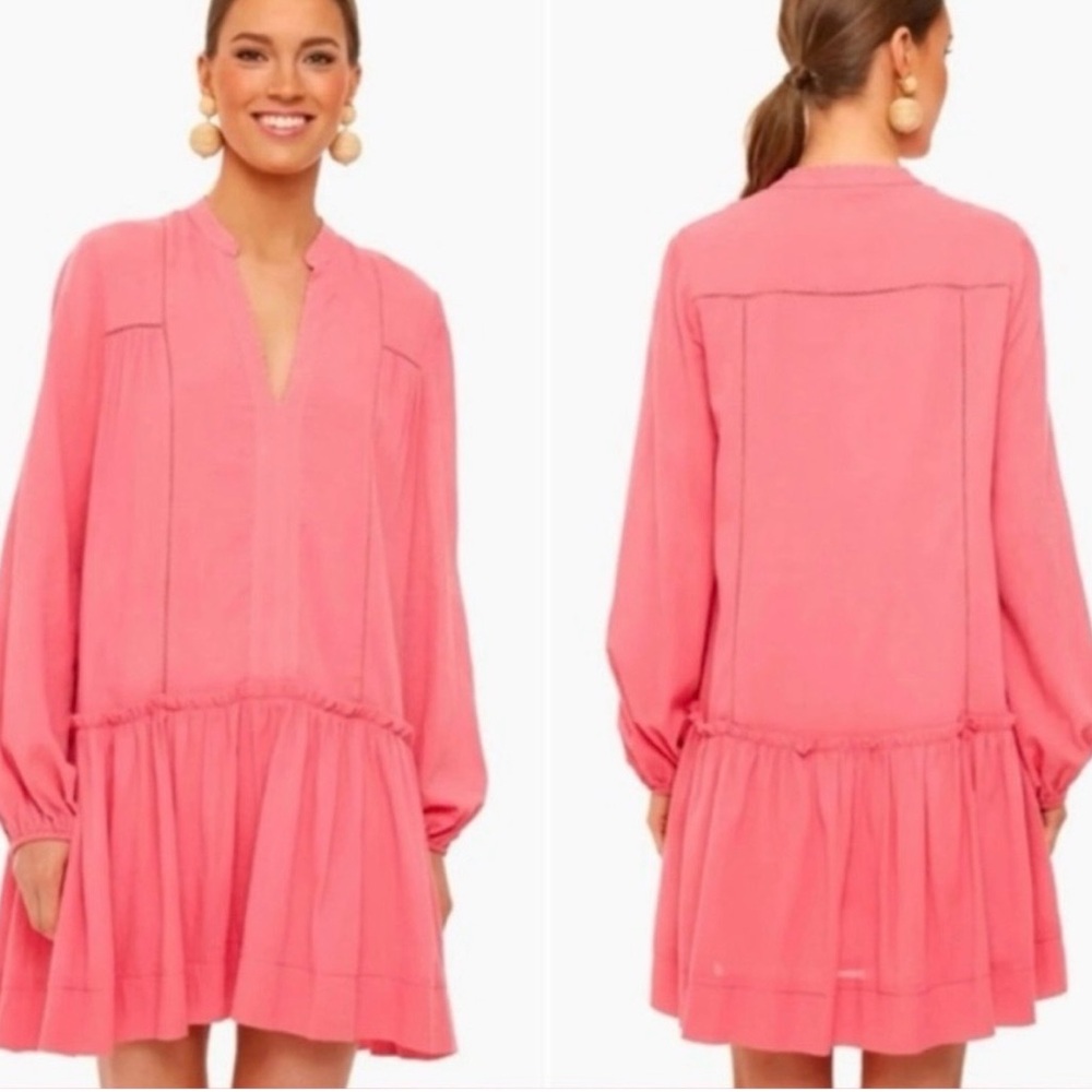 Tuckernuck Pomander Place Coral-Pink Long-Sleeve Cover Up